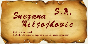 Snežana Miljojković vizit kartica